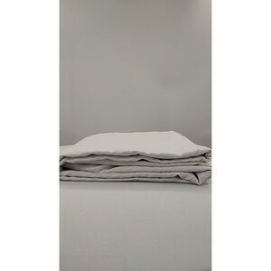 Quince Home Piped Edge Cotton Curtain Natural/White Piping 48X84